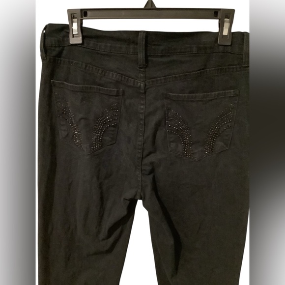 NYDJ Women's Black Stretch Boot Cut Jeans EUC Size 8 - Picture 4 of 12